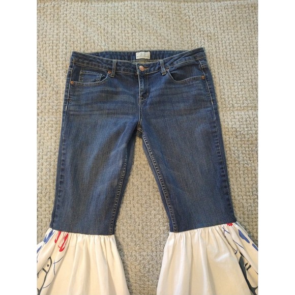 Aeropostale Bayla flared jeans 11/12 Reg Boho Beachy Hippie Cottage Core - Picture 6 of 14